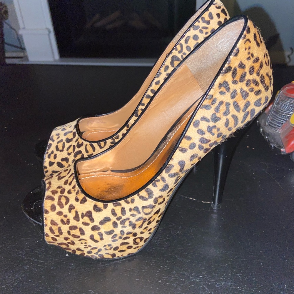 Express animal print heel